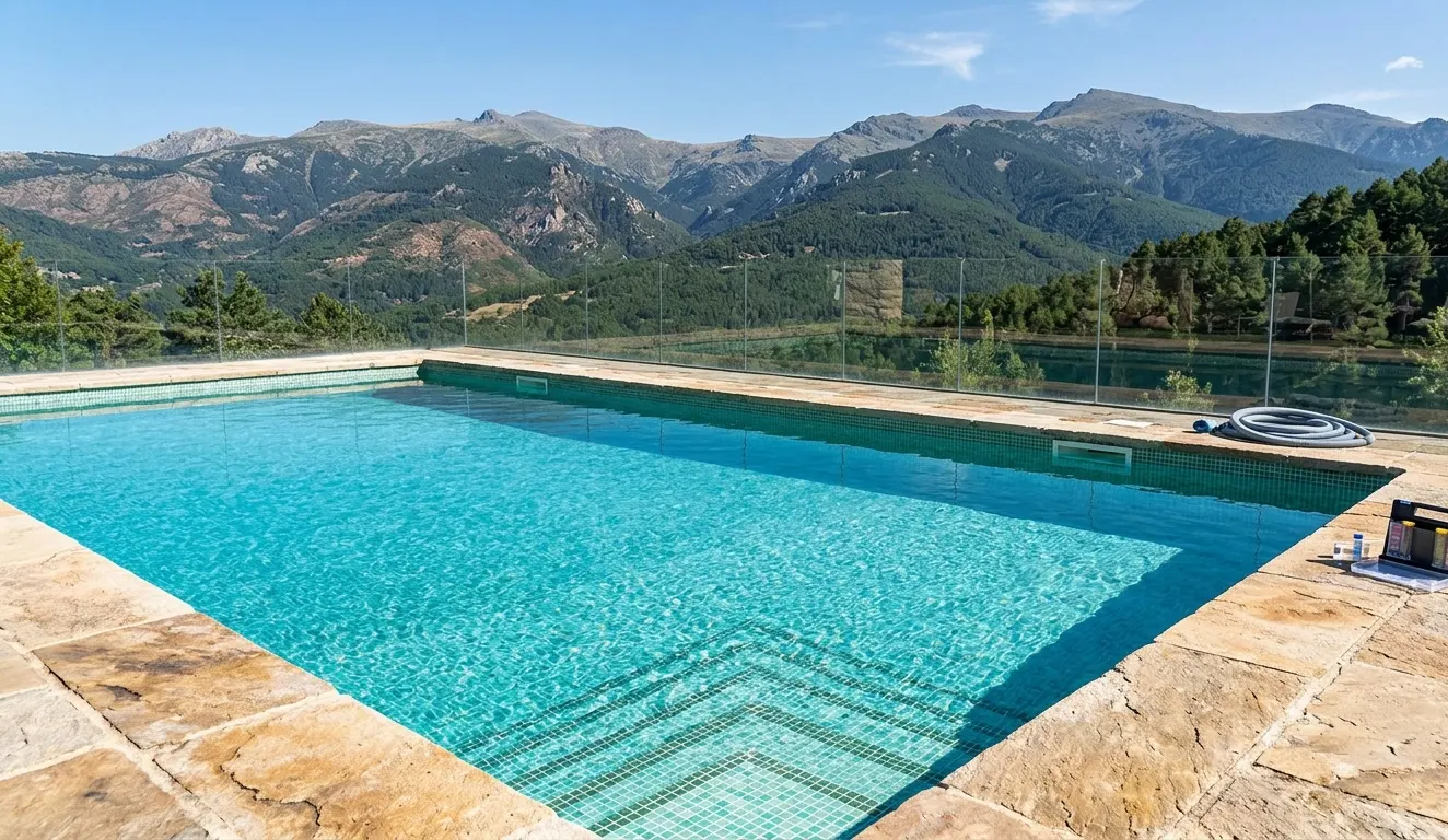 Mantenimiento de piscinas en la Sierra Norte de Madrid.